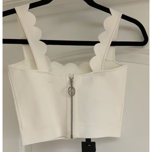 Pinko scallop cropped top